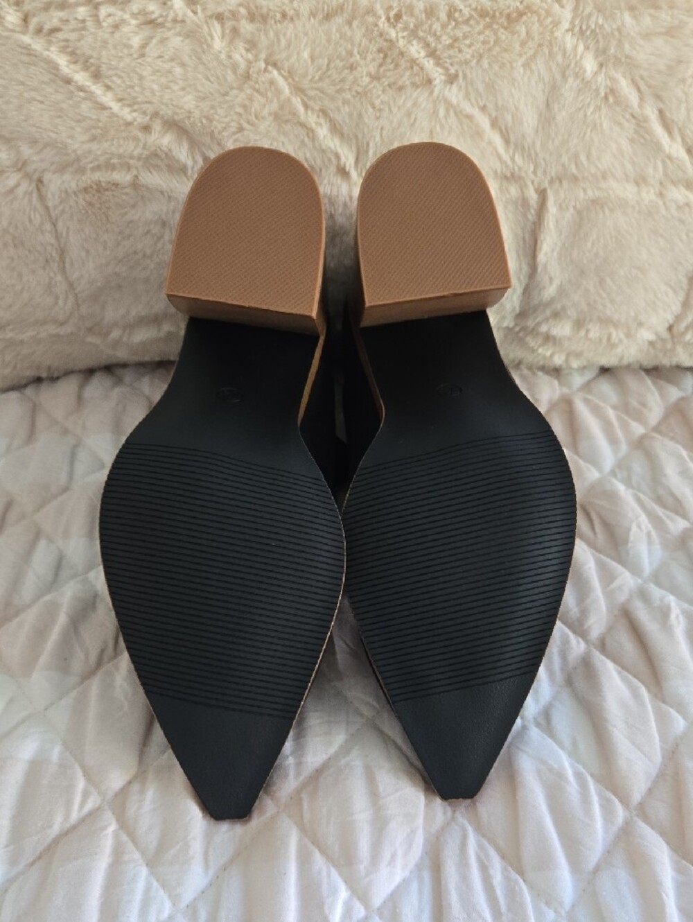 Women’s Black Cutout Suede Ankle Booties - Picture 5 of 5